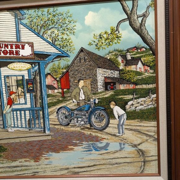 H.Hargrove Painting Country Store 26x30 - Picture 4 of 10
